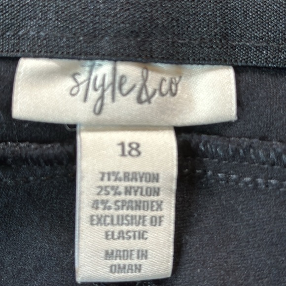 Style & Co Black Leggings Pants - Picture 3 of 3